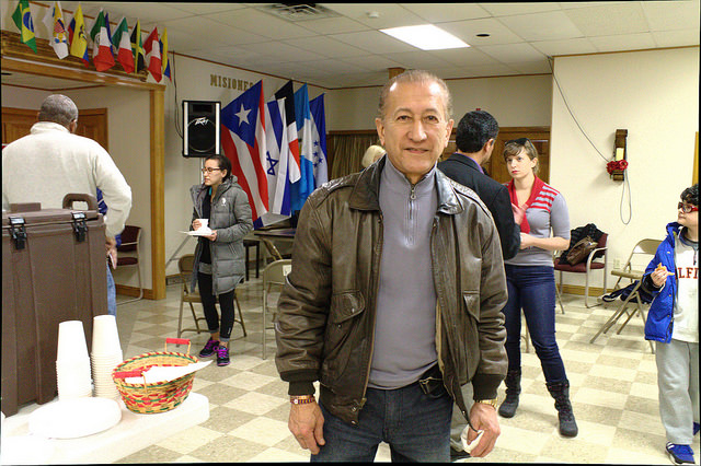 Diego Catano, Colombian immigrant, helped organize the voting registration workshop for the Manchester immigrant community. Photo by Alexandra Zuccaro